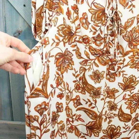 Floral Printed Midi NICHOLAS Danielle Dress Size 6 - Picture 10 of 10